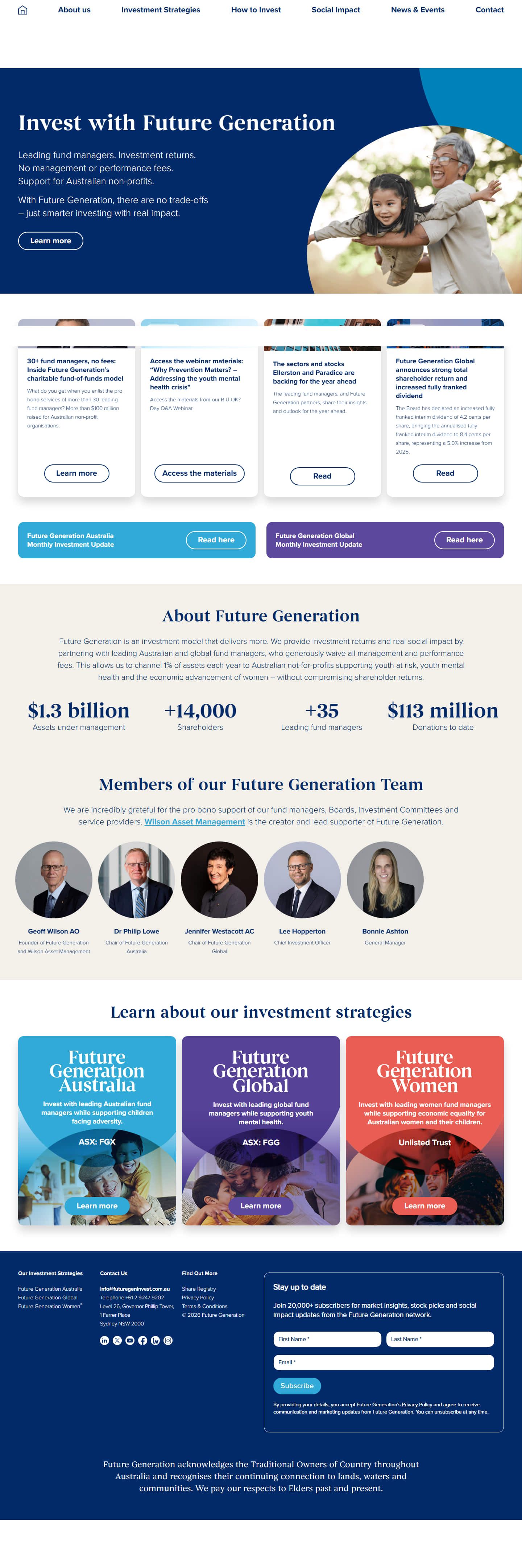 Future Generation homepage