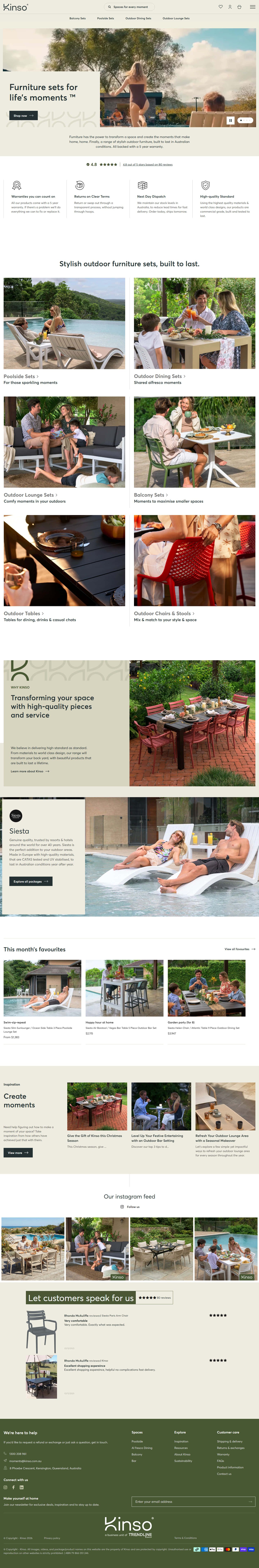 Kinso homepage