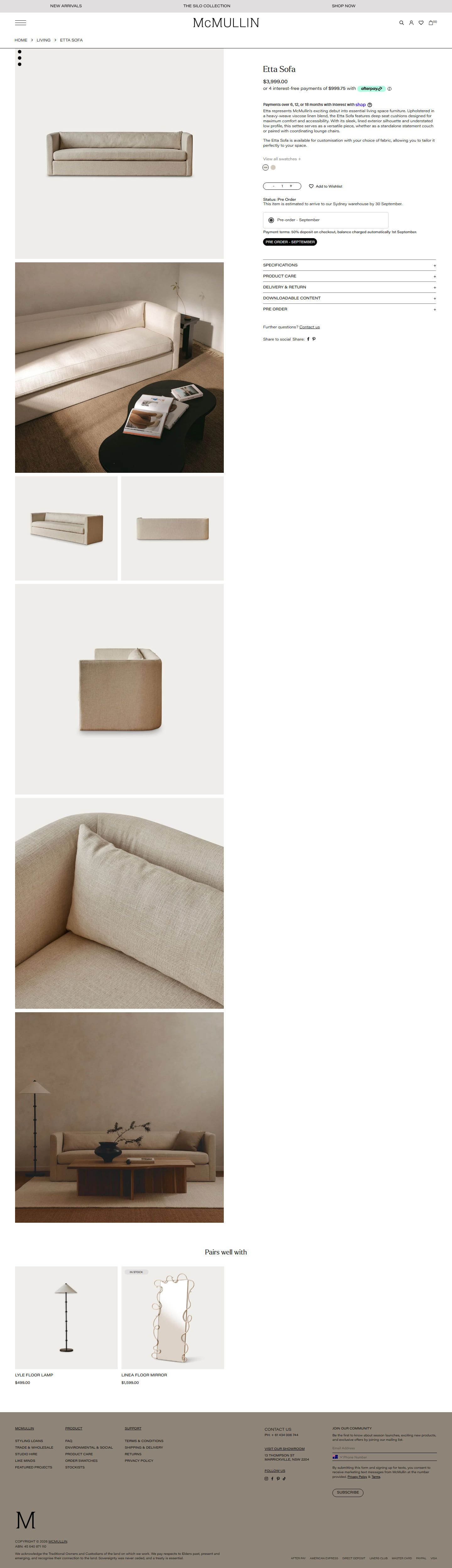 McMullin & Co: product detail page