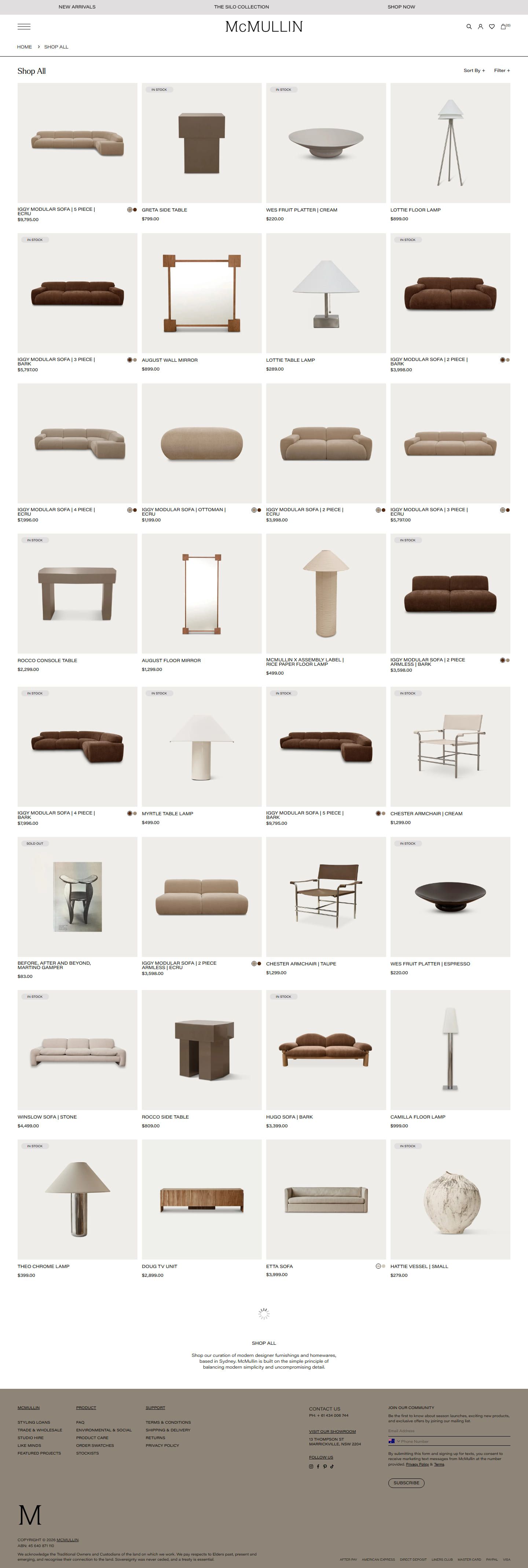 McMullin & Co: collection listing