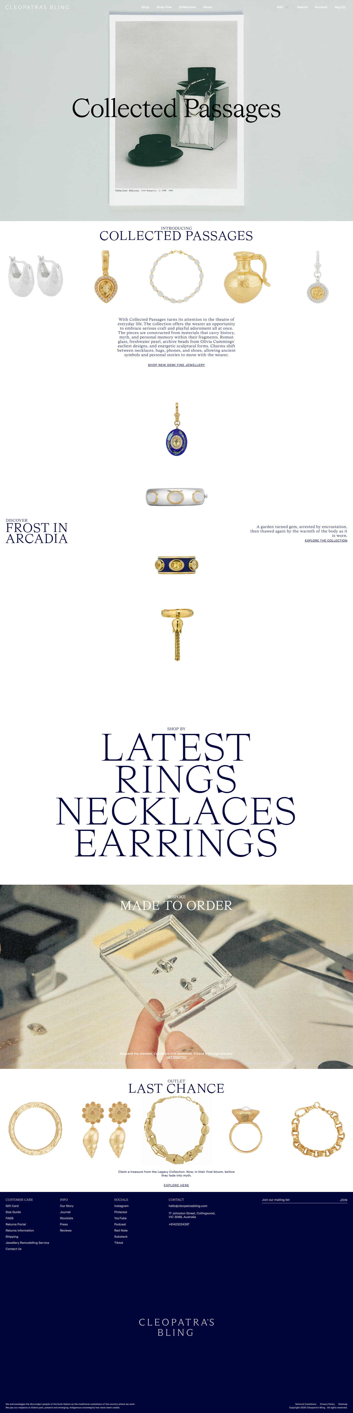 Cleopatra’s Bling homepage